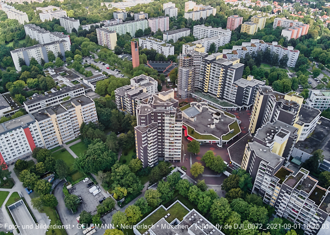 01.09.2021 - Blick zum Alexisquartier, dem Neubau der Grundschule und ins Marx-Zentrum