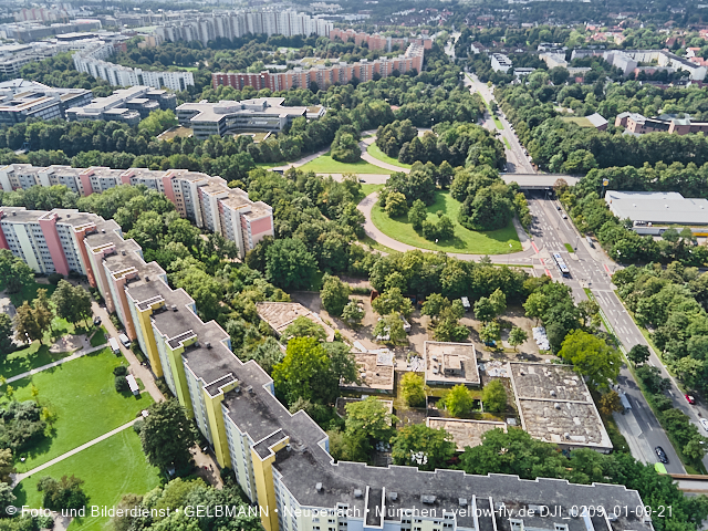 01.09.2021 - Abrissbaustelle Quiddezentrum und Blick zum Ostpark