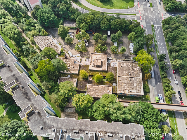 01.09.2021 - Abrissbaustelle Quiddezentrum und Blick zum Ostpark