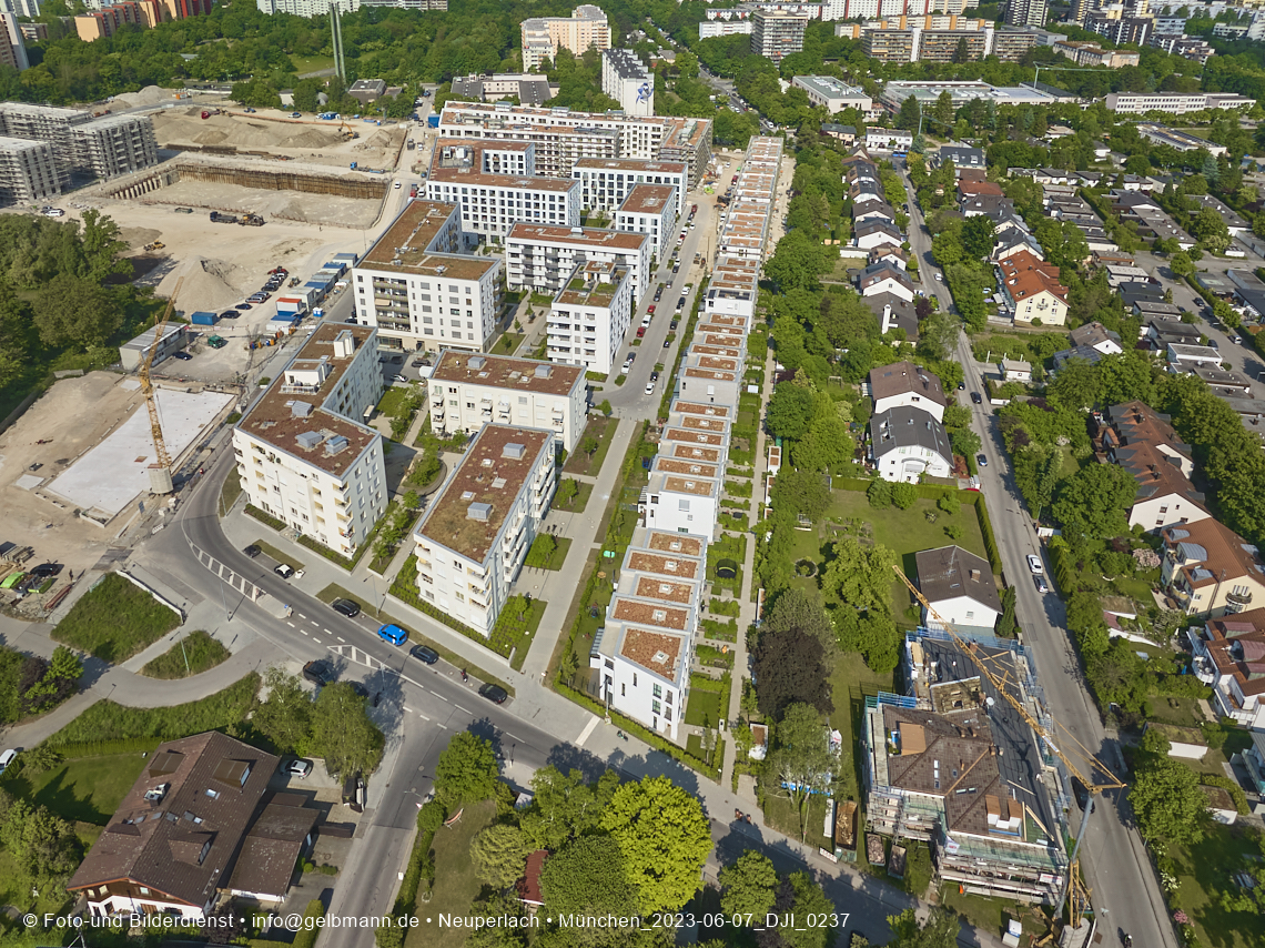 07.06.2023 - Aktuelle Luftbilder aus dem Alexisquartier und Pandion Verde in Neuperlach in München