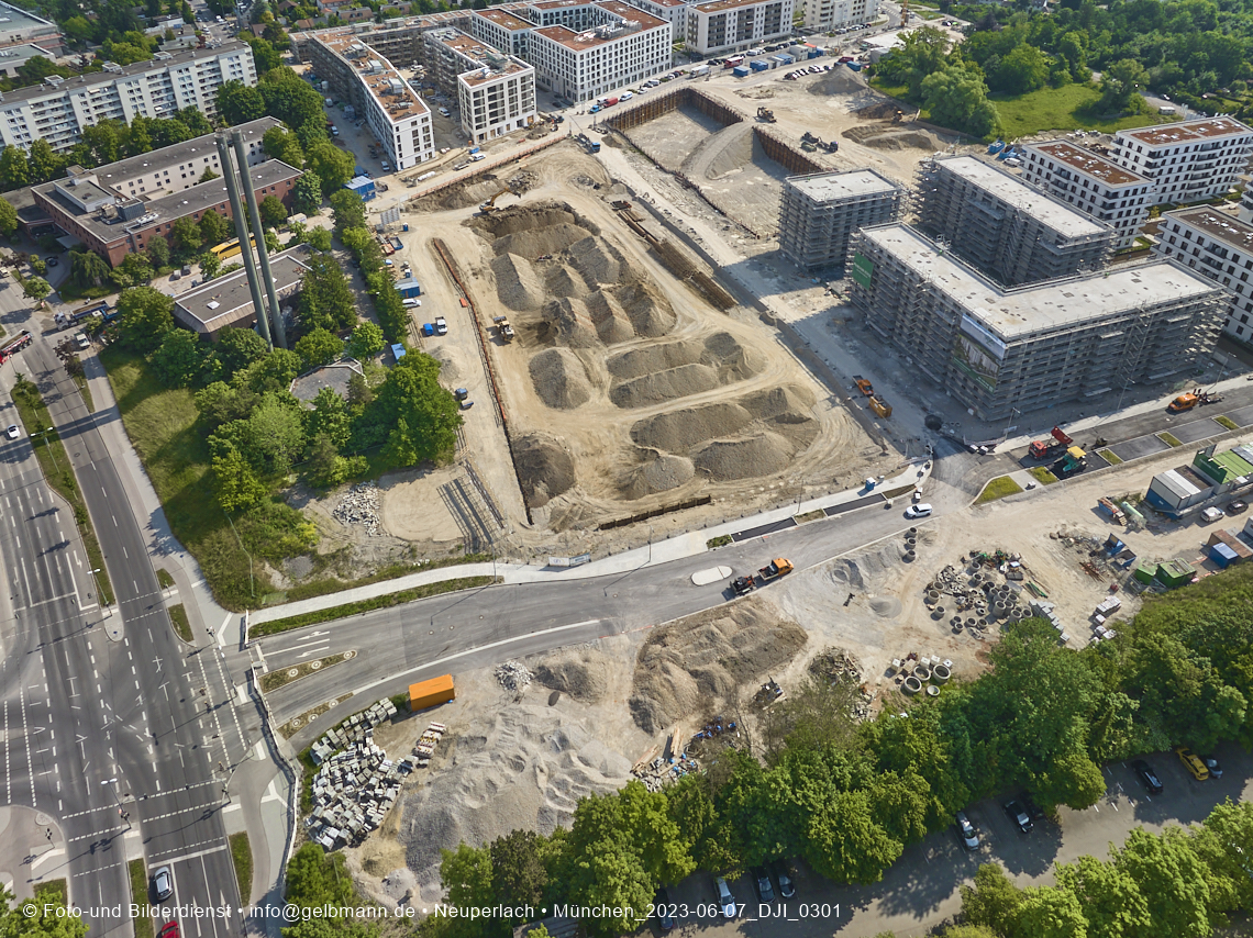 07.06.2023 - Aktuelle Luftbilder aus dem Alexisquartier und Pandion Verde in Neuperlach in München