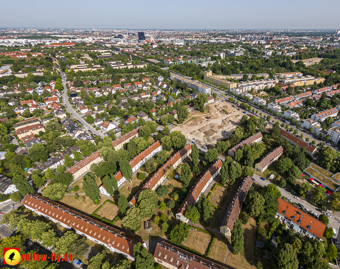 22.06.2023 - Baustelle Maikäfersiedlung zwischen Berg am Laim und Neuperlach