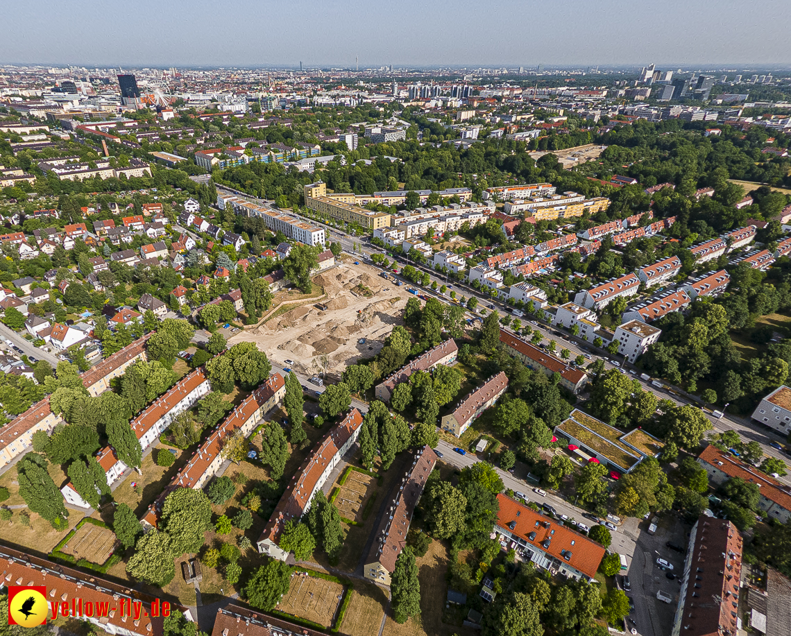 22.06.2023 - Baustelle Maikäfersiedlung zwischen Berg am Laim und Neuperlach