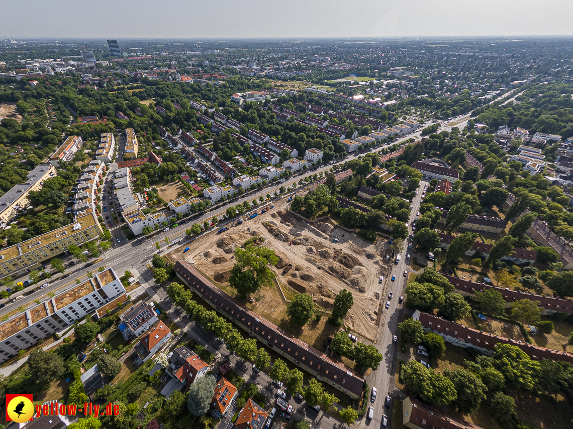 22.06.2023 - Baustelle Maikäfersiedlung zwischen Berg am Laim und Neuperlach