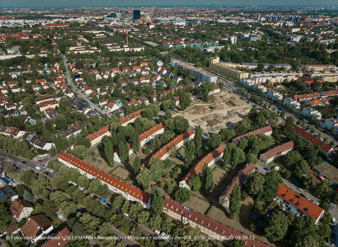 22.06.2023 - Baustelle Maikäfersiedlung zwischen Berg am Laim und Neuperlach