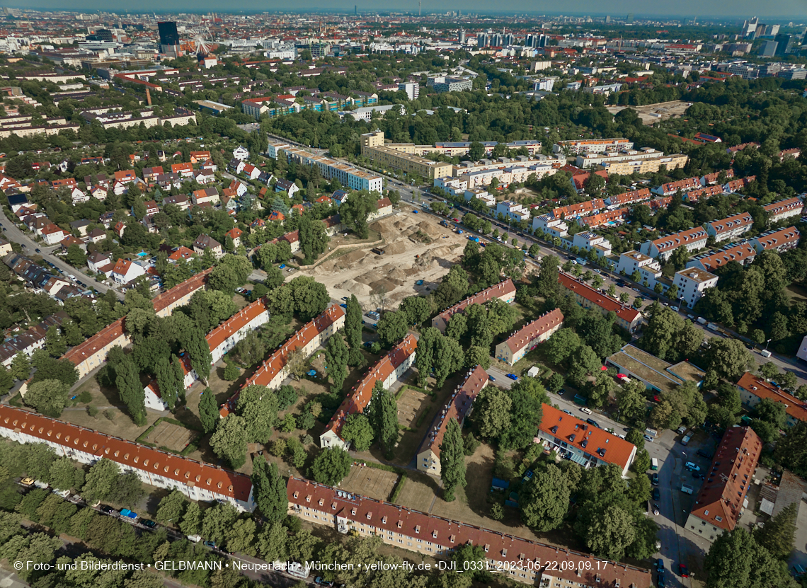 22.06.2023 - Baustelle Maikäfersiedlung zwischen Berg am Laim und Neuperlach