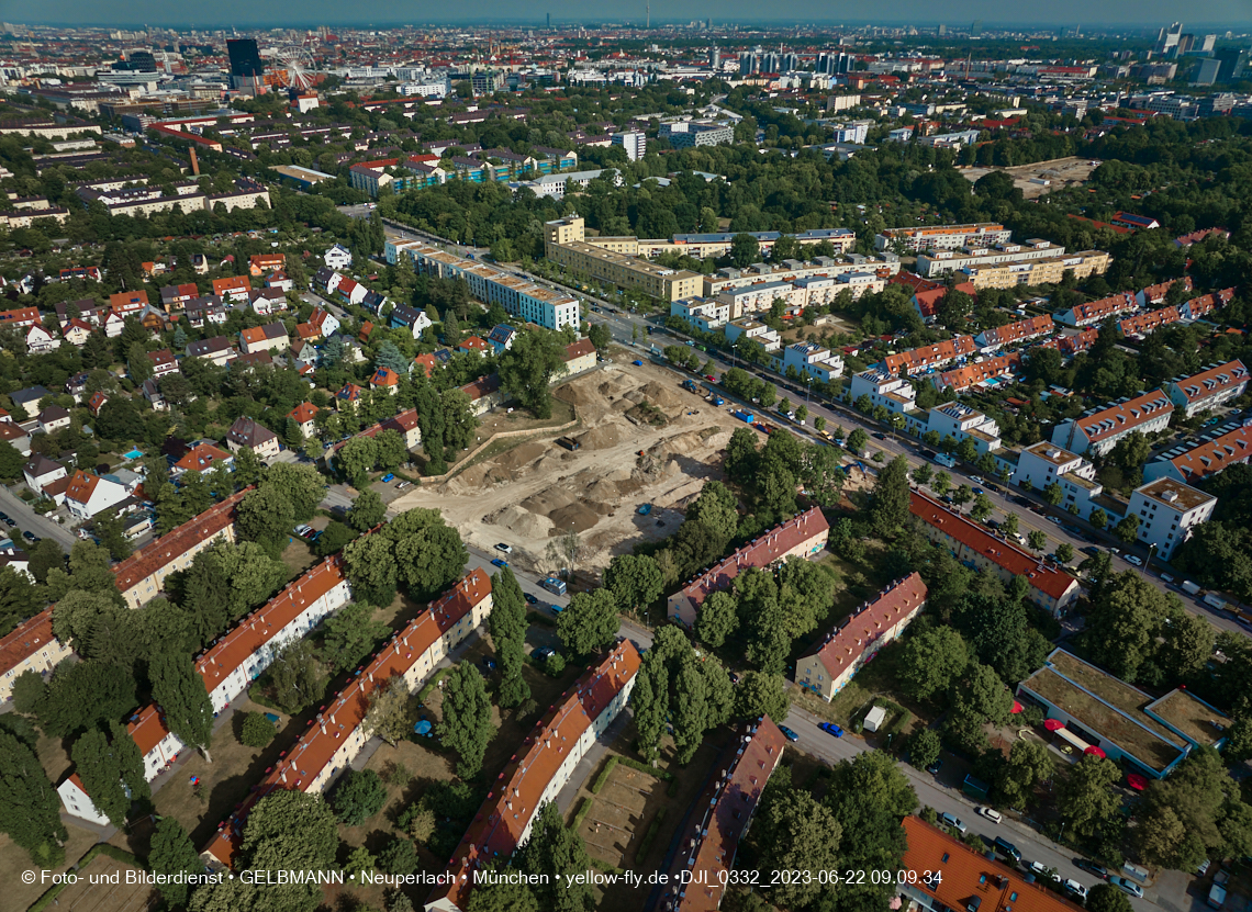 22.06.2023 - Baustelle Maikäfersiedlung zwischen Berg am Laim und Neuperlach