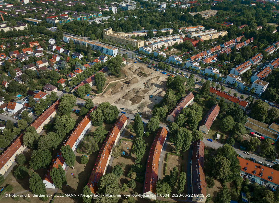 22.06.2023 - Baustelle Maikäfersiedlung zwischen Berg am Laim und Neuperlach