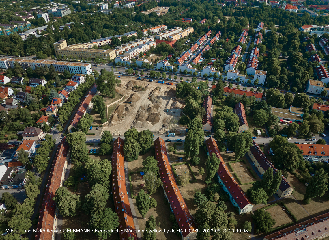 22.06.2023 - Baustelle Maikäfersiedlung zwischen Berg am Laim und Neuperlach