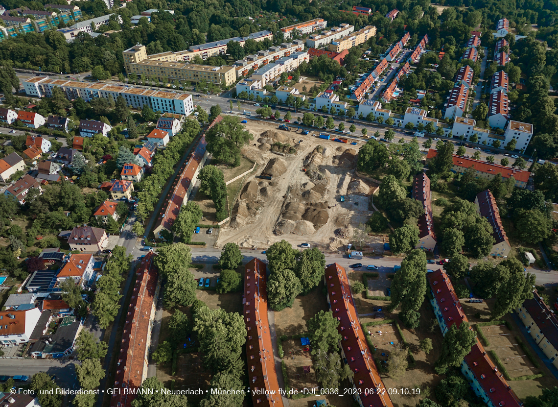 22.06.2023 - Baustelle Maikäfersiedlung zwischen Berg am Laim und Neuperlach