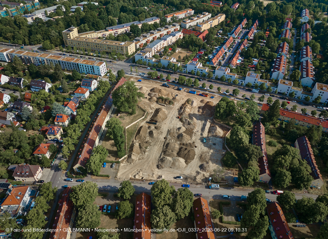 22.06.2023 - Baustelle Maikäfersiedlung zwischen Berg am Laim und Neuperlach