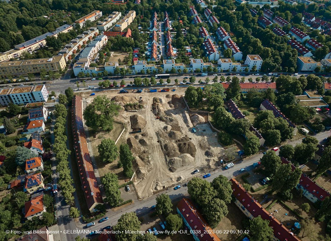 22.06.2023 - Baustelle Maikäfersiedlung zwischen Berg am Laim und Neuperlach