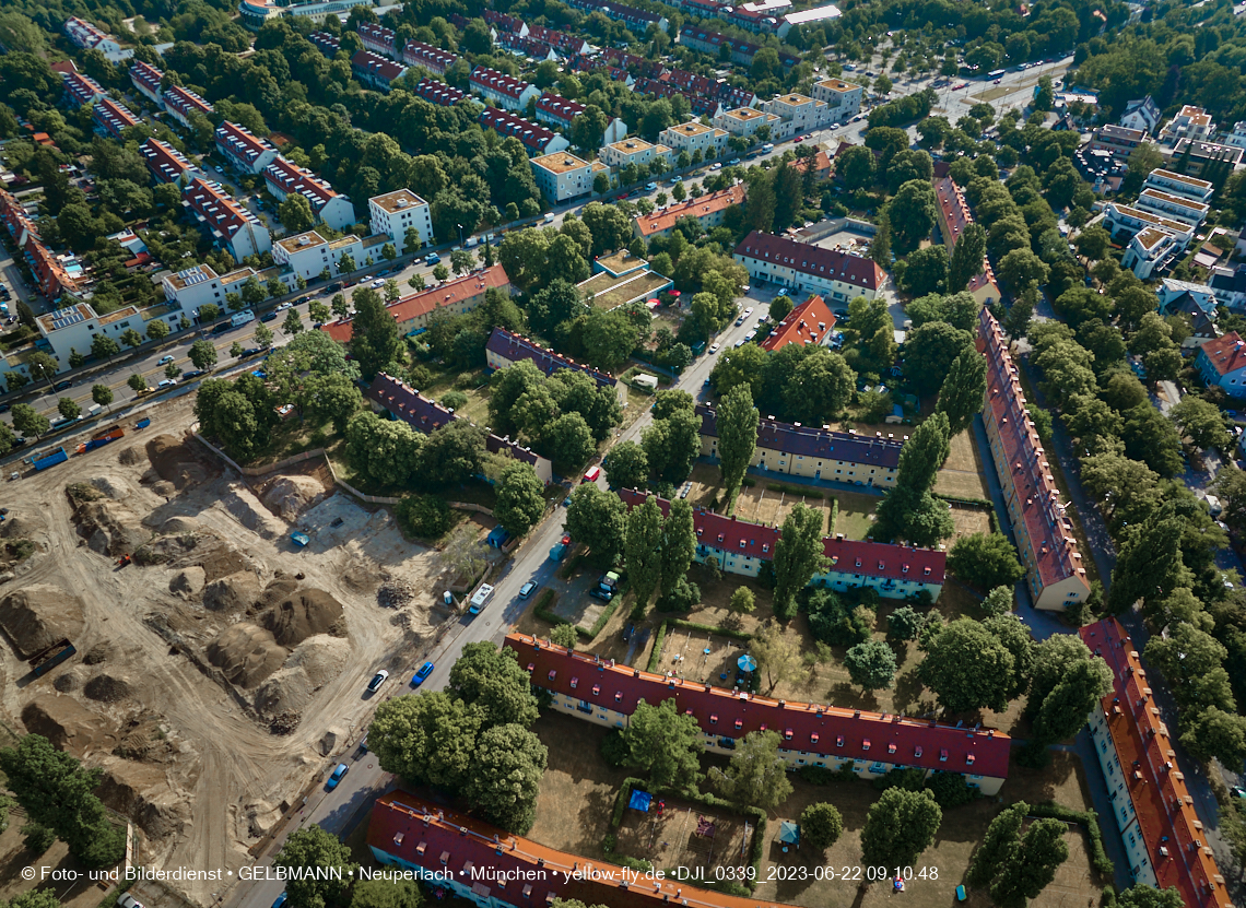 22.06.2023 - Baustelle Maikäfersiedlung zwischen Berg am Laim und Neuperlach