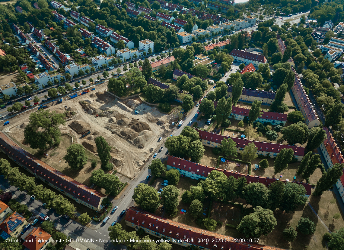 22.06.2023 - Baustelle Maikäfersiedlung zwischen Berg am Laim und Neuperlach