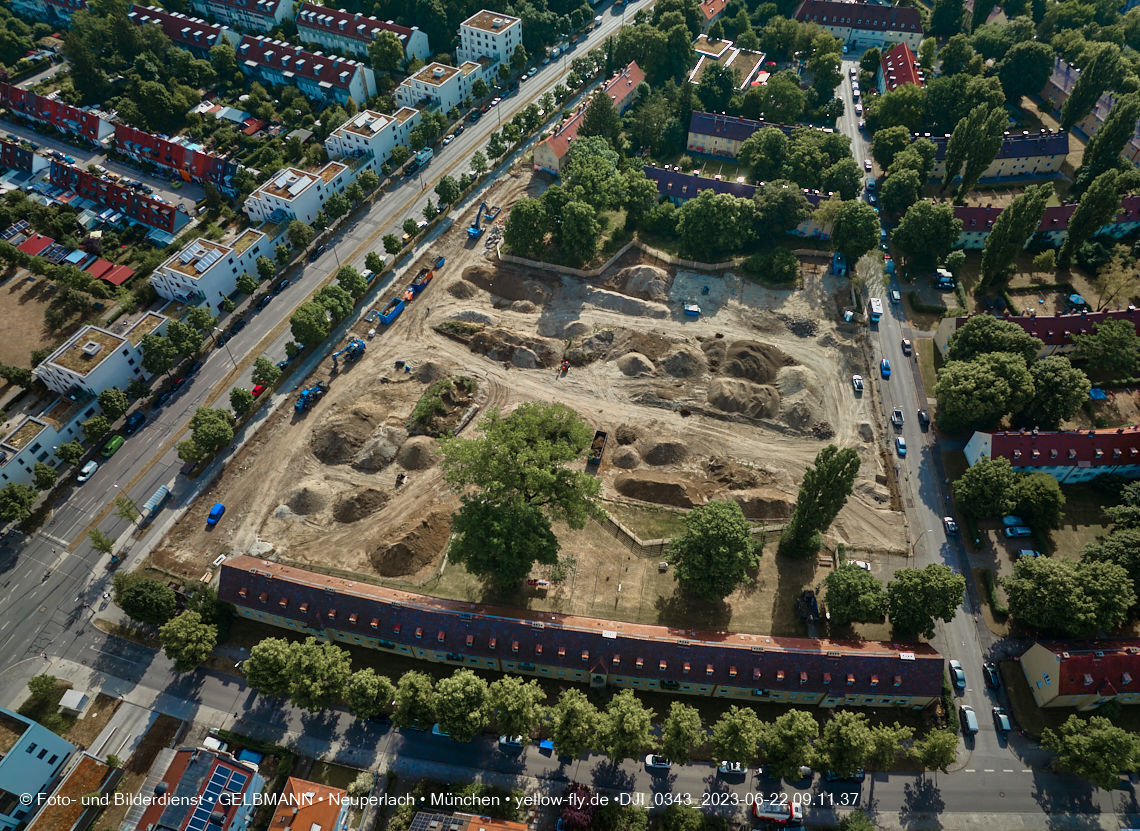 22.06.2023 - Baustelle Maikäfersiedlung zwischen Berg am Laim und Neuperlach