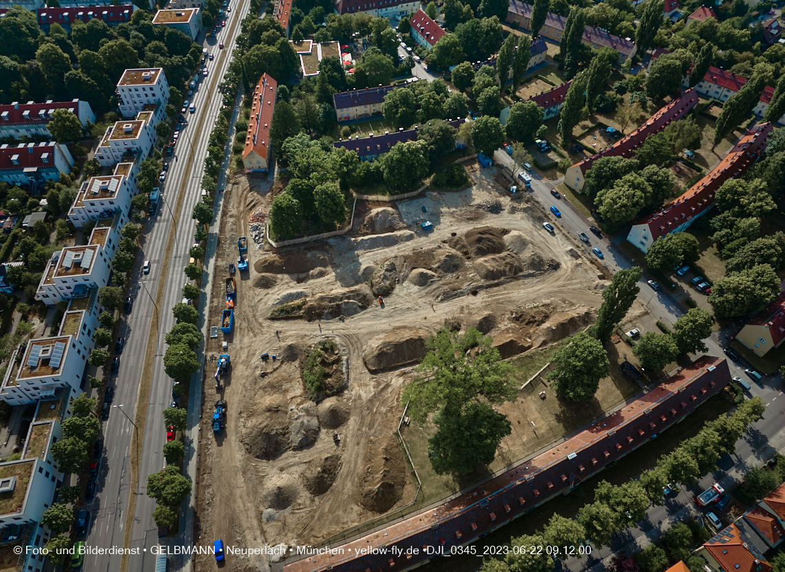 22.06.2023 - Baustelle Maikäfersiedlung zwischen Berg am Laim und Neuperlach