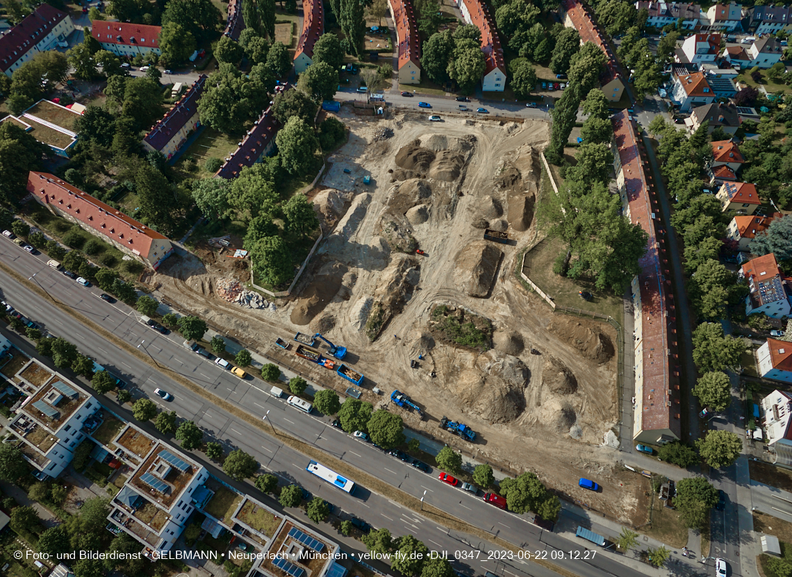 22.06.2023 - Baustelle Maikäfersiedlung zwischen Berg am Laim und Neuperlach