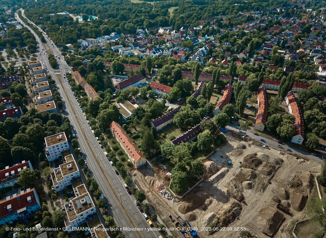 22.06.2023 - Baustelle Maikäfersiedlung zwischen Berg am Laim und Neuperlach