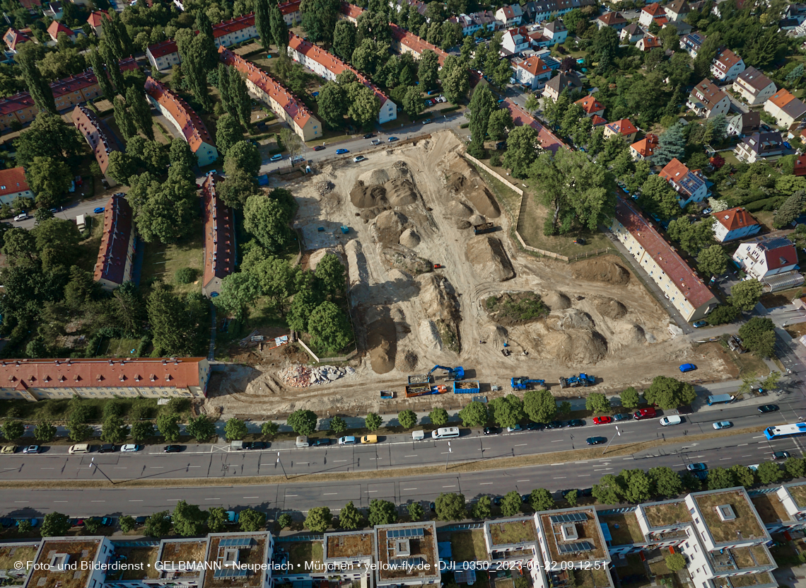 22.06.2023 - Baustelle Maikäfersiedlung zwischen Berg am Laim und Neuperlach