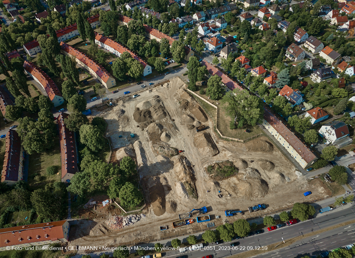 22.06.2023 - Baustelle Maikäfersiedlung zwischen Berg am Laim und Neuperlach