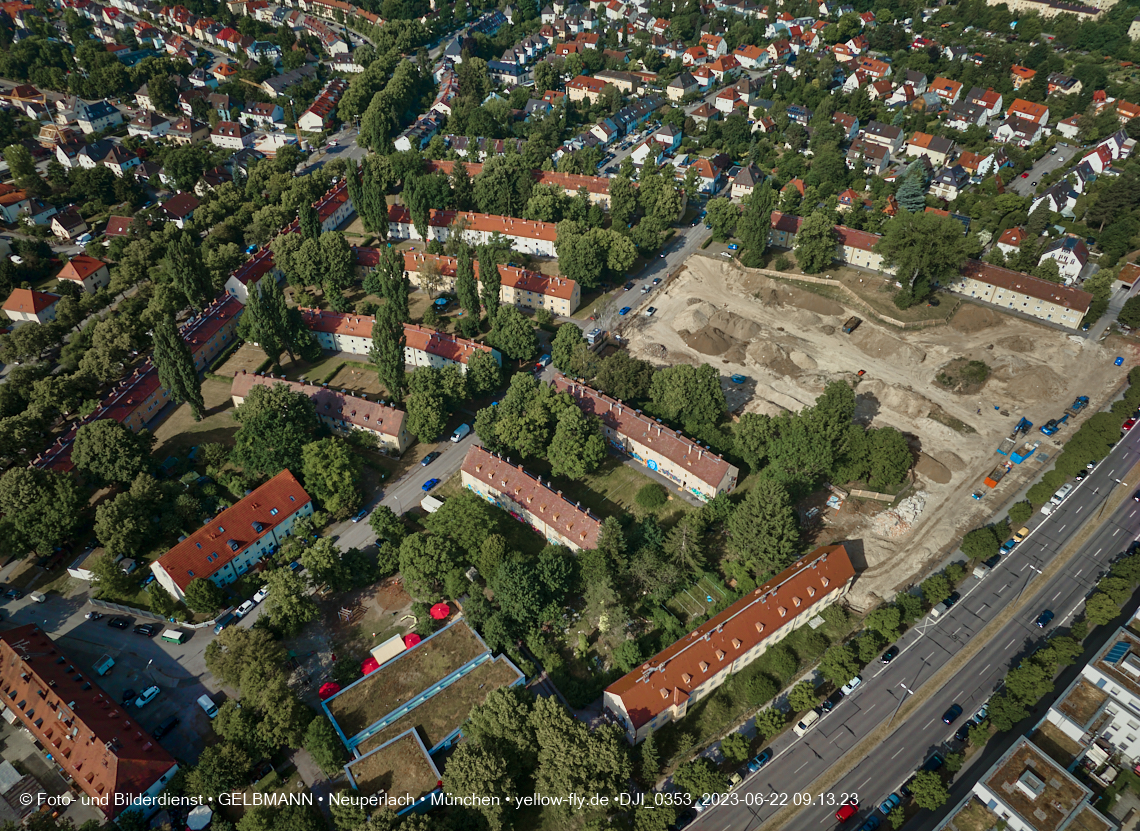 22.06.2023 - Baustelle Maikäfersiedlung zwischen Berg am Laim und Neuperlach