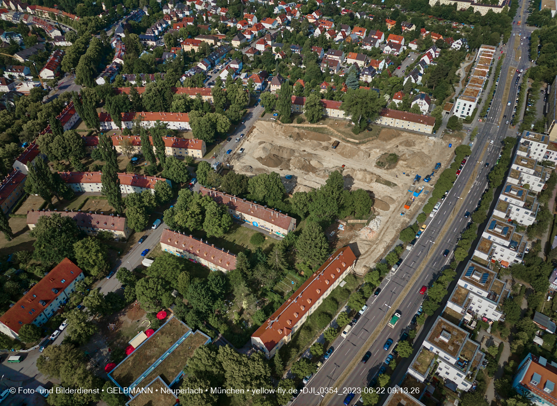 22.06.2023 - Baustelle Maikäfersiedlung zwischen Berg am Laim und Neuperlach