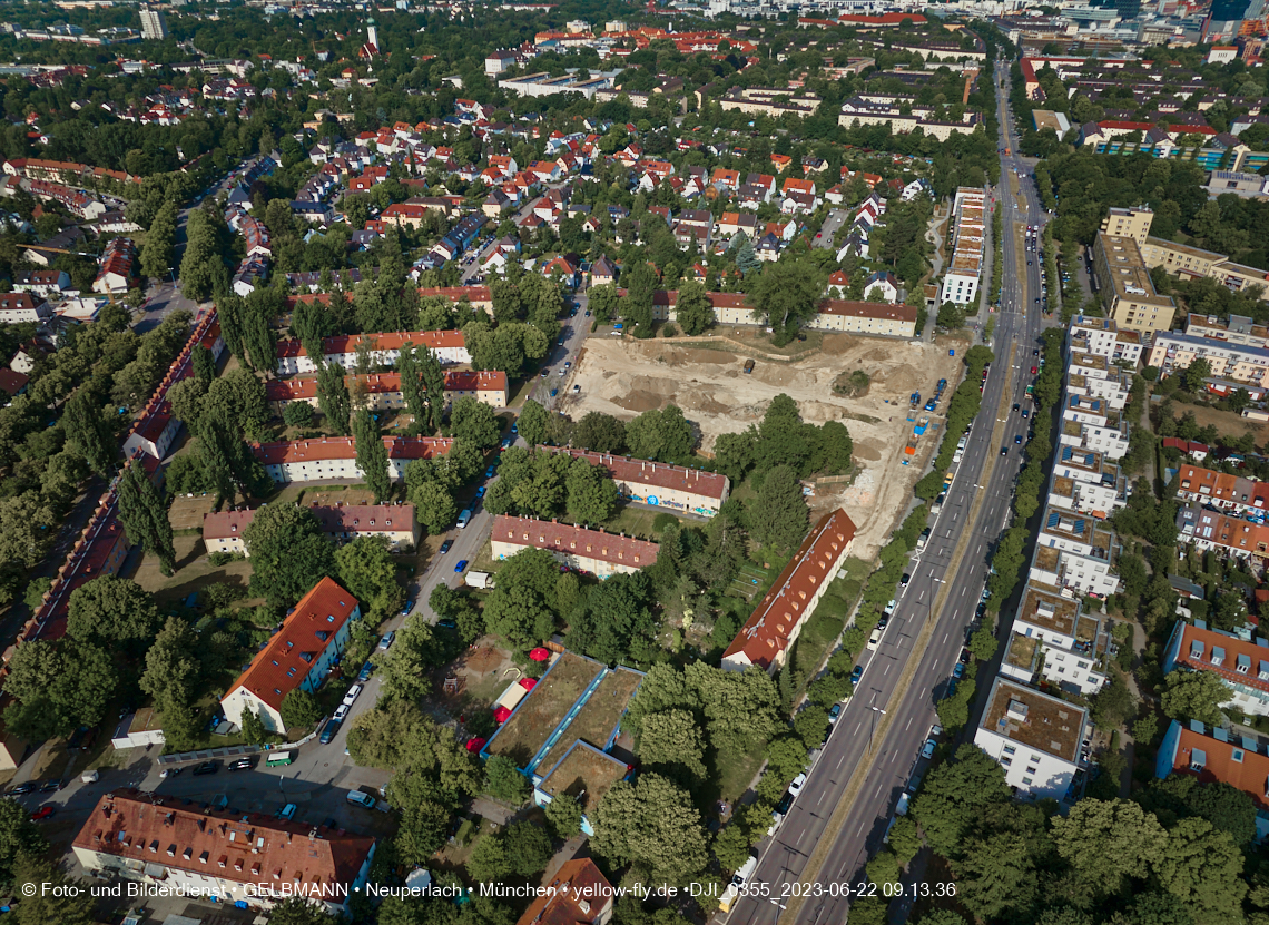 22.06.2023 - Baustelle Maikäfersiedlung zwischen Berg am Laim und Neuperlach