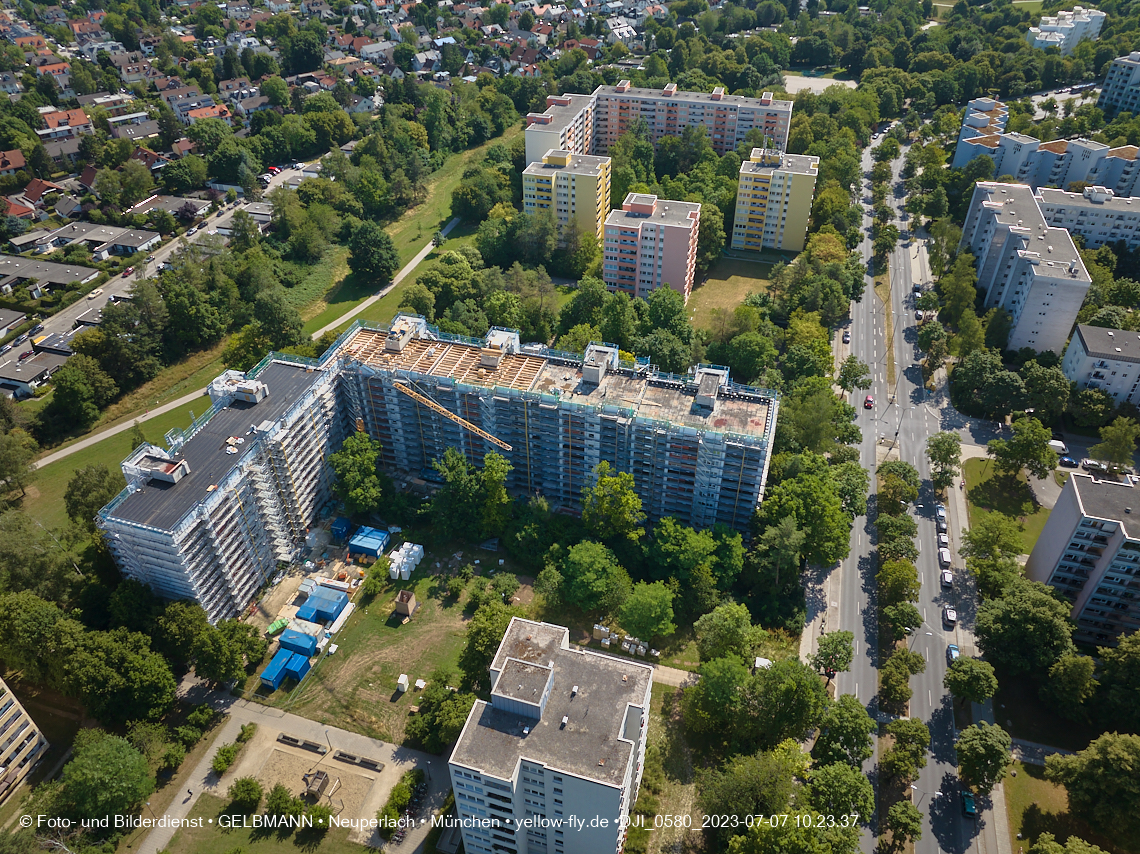 07.07.2023 - Sanierung am KMR 11-21 und Kurt-Eisner-Straße in Neuperlach