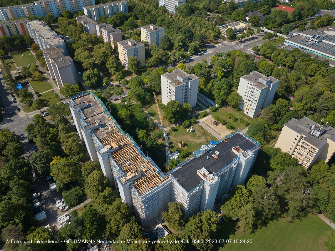 07.07.2023 - Sanierung am KMR 11-21 und Kurt-Eisner-Straße in Neuperlach