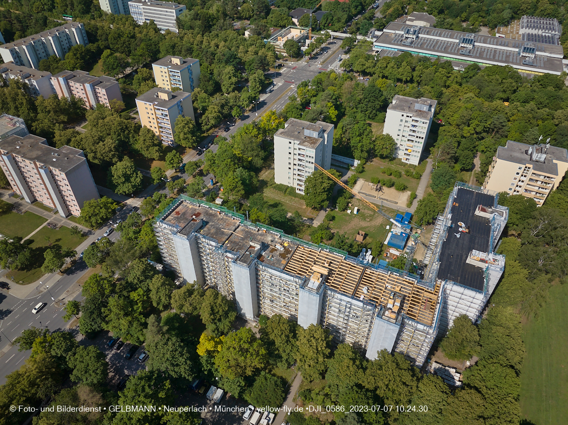 07.07.2023 - Sanierung am KMR 11-21 und Kurt-Eisner-Straße in Neuperlach