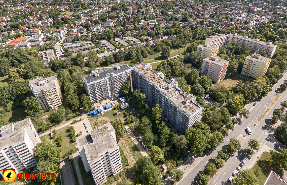 07.07.2023 - Sanierung am Karl-Marx-Ring 11-21 und Kurt-Eisner-Strasse in Neuperlach