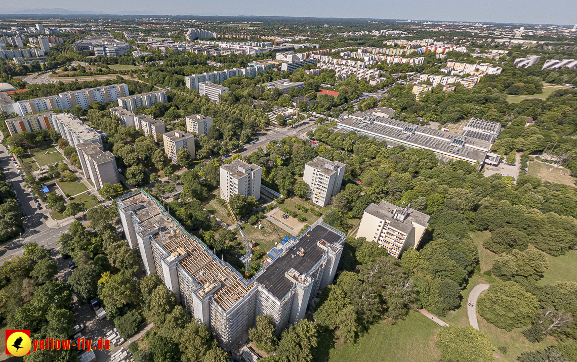 07.07.2023 - Sanierung am Karl-Marx-Ring 11-21 und Kurt-Eisner-Strasse in Neuperlach