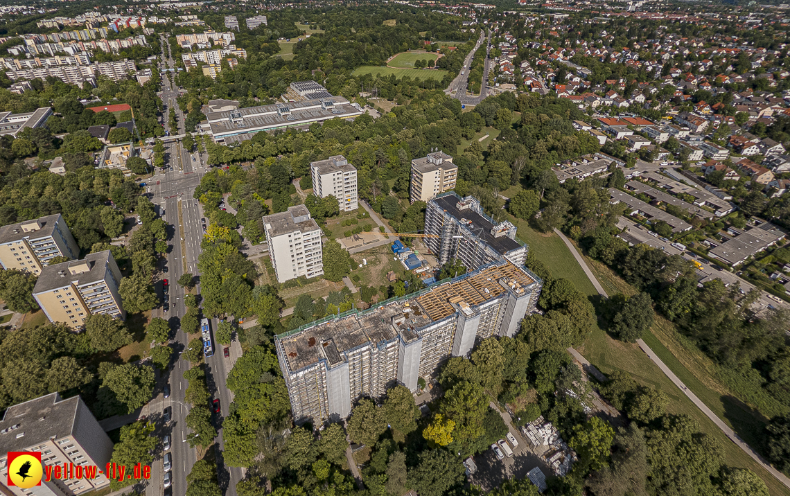 07.07.2023 - Sanierung am Karl-Marx-Ring 11-21 und Kurt-Eisner-Strasse in Neuperlach