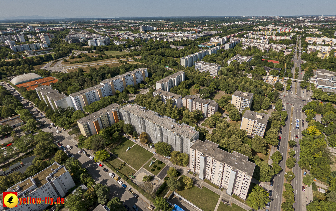 07.07.2023 - Sanierung am Karl-Marx-Ring 11-21 und Kurt-Eisner-Strasse in Neuperlach