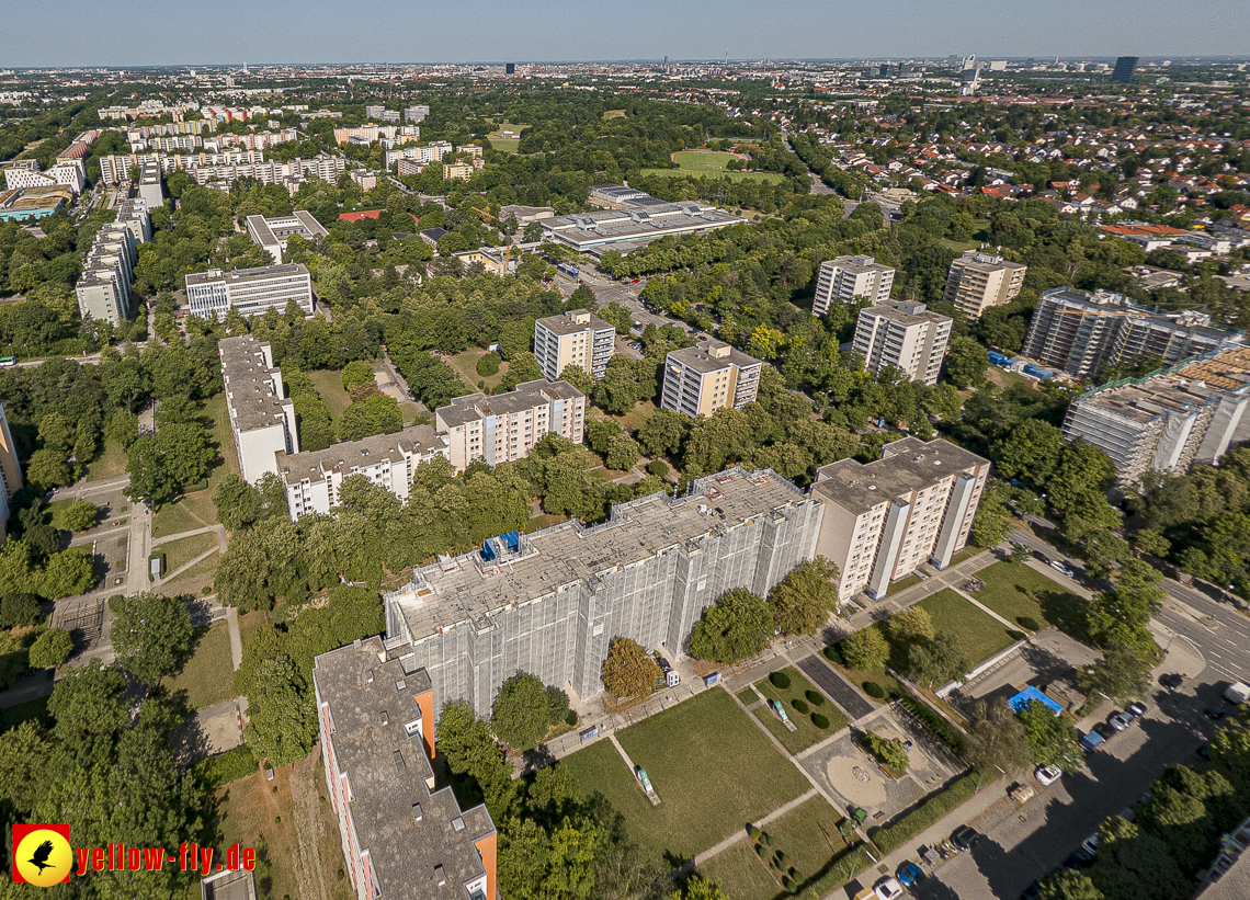 07.07.2023 - Sanierung am Karl-Marx-Ring 11-21 und Kurt-Eisner-Strasse in Neuperlach