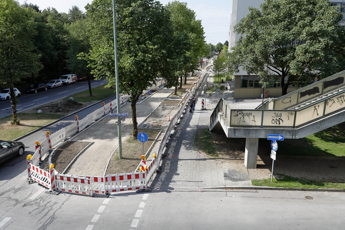 22.07.2023 - neue Straßenführung am Perlach Plaza