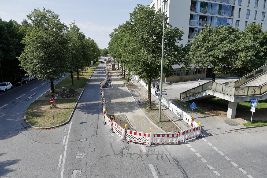 22.07.2023 - neue Straßenführung am Perlach Plaza