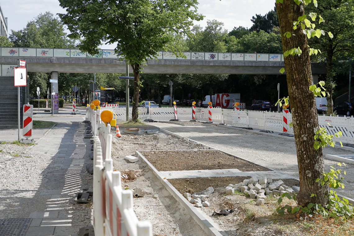 22.07.2023 - neue Straßenführung am Perlach Plaza