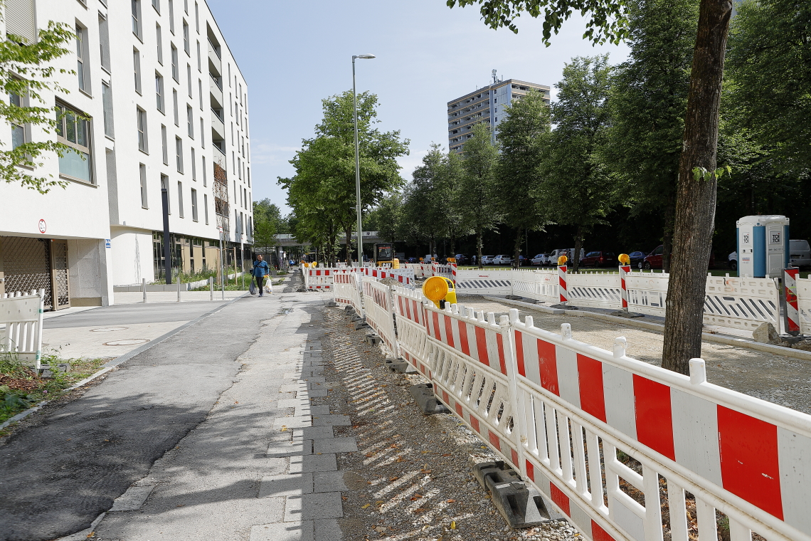 22.07.2023 - neue Straßenführung am Perlach Plaza