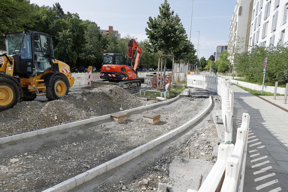 22.07.2023 - neue Straßenführung am Perlach Plaza