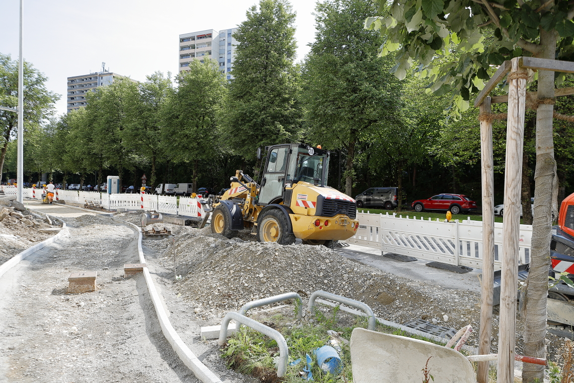 22.07.2023 - neue Straßenführung am Perlach Plaza