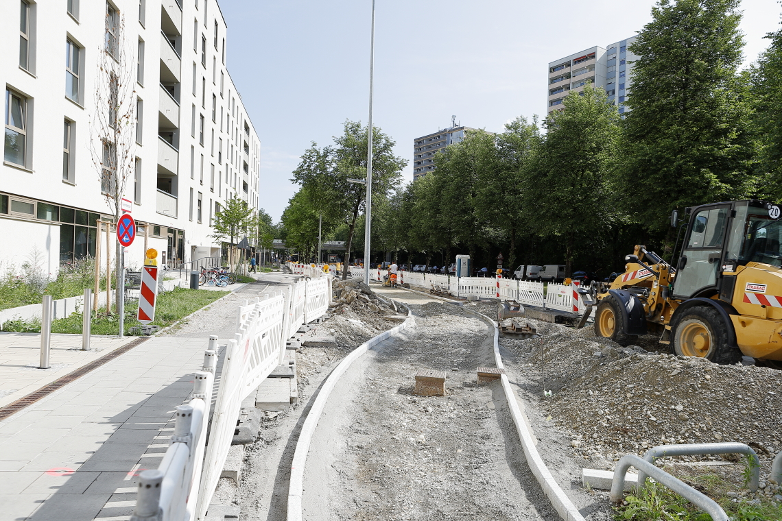 22.07.2023 - neue Straßenführung am Perlach Plaza