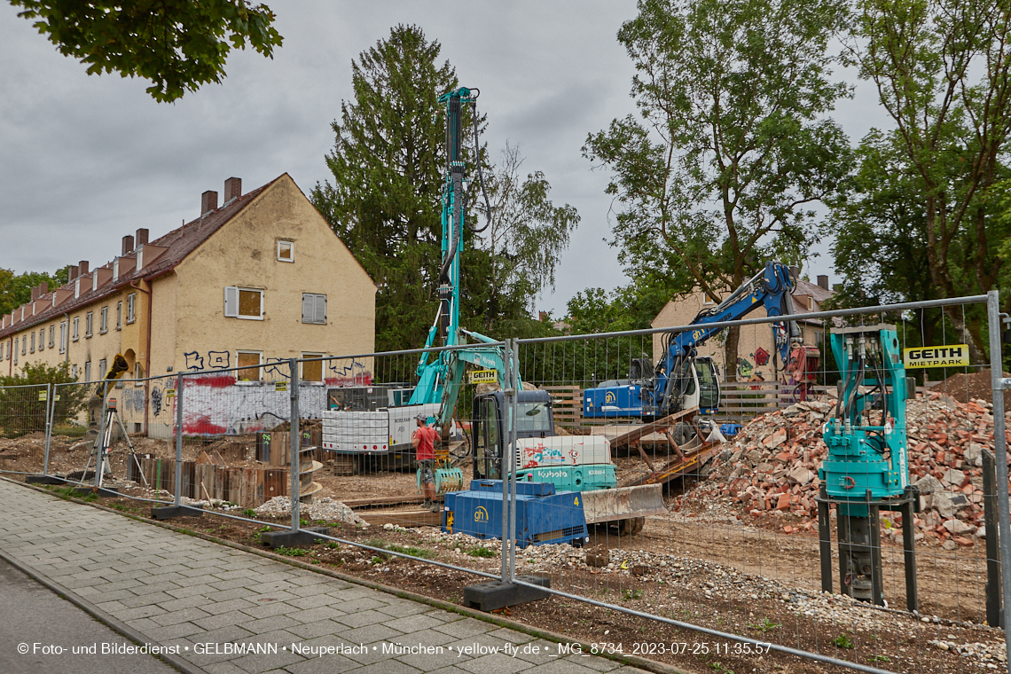 25.07.2023 - Baustelle Maikäfersiedlung in Berg am Laim und Neuperlach