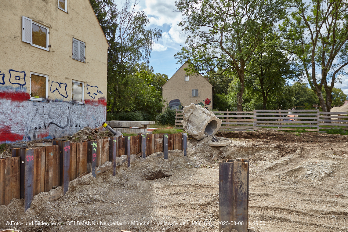 08.08.2023 - Baustelle Maikäfersiedlung in Berg am Laim und Neuperlach