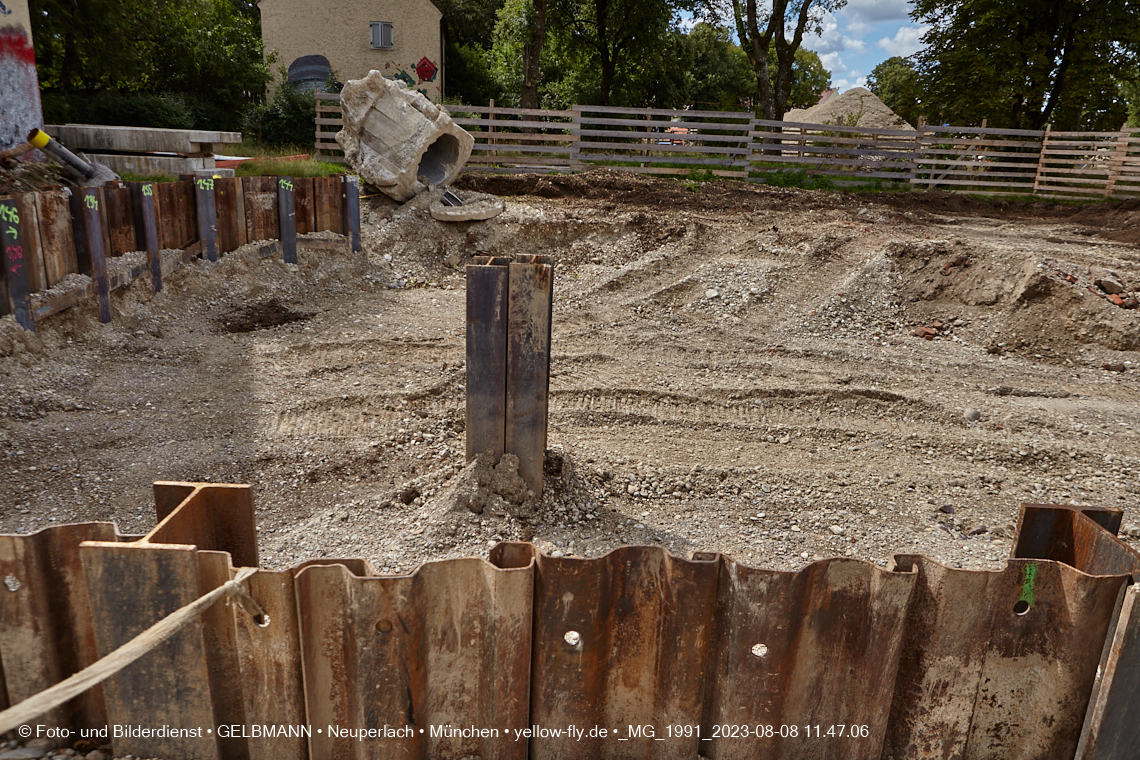 08.08.2023 - Baustelle Maikäfersiedlung in Berg am Laim und Neuperlach