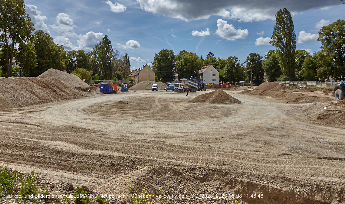 08.08.2023 - Baustelle Maikäfersiedlung in Berg am Laim und Neuperlach