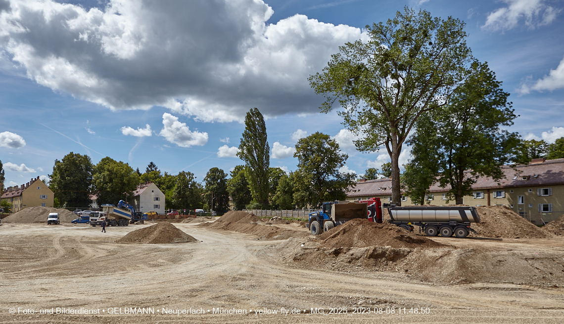 08.08.2023 - Baustelle Maikäfersiedlung in Berg am Laim und Neuperlach