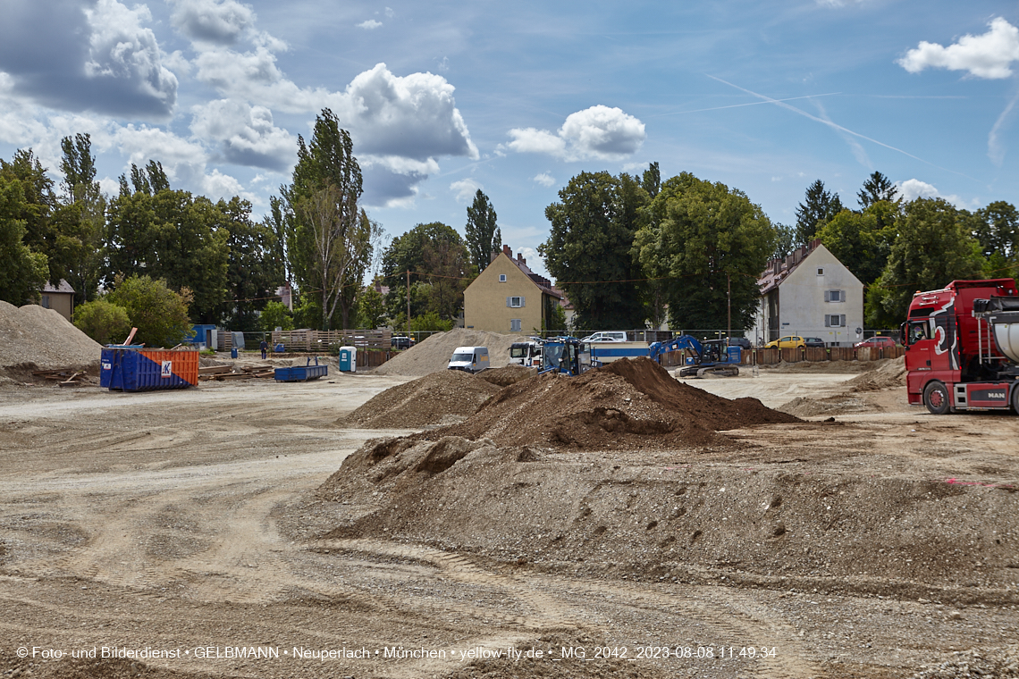 08.08.2023 - Baustelle Maikäfersiedlung in Berg am Laim und Neuperlach