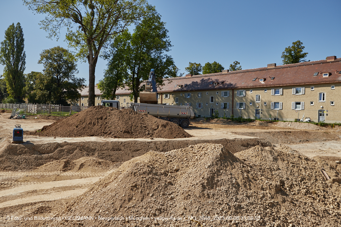 06.09.2023 - Baustelle Maikäfersiedlung in Berg am Laim und Neuperlach