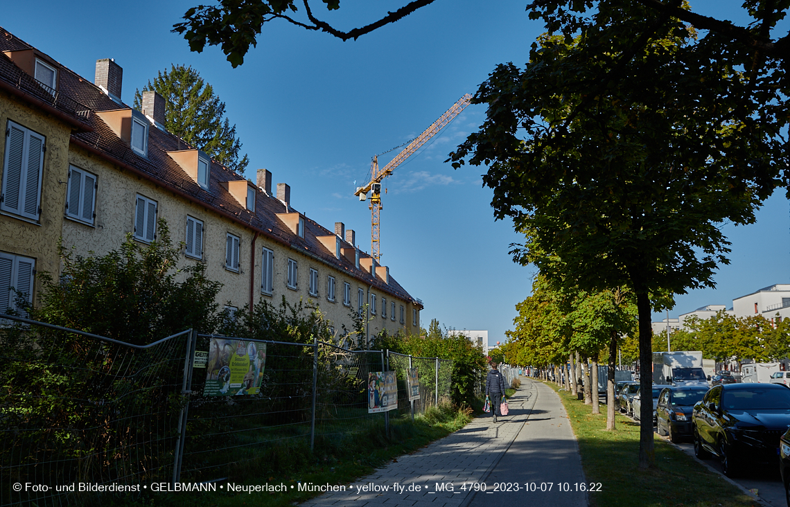 07.10.2023 - Baustelle Maikäfersiedlung in Berg am Laim und Neuperlach